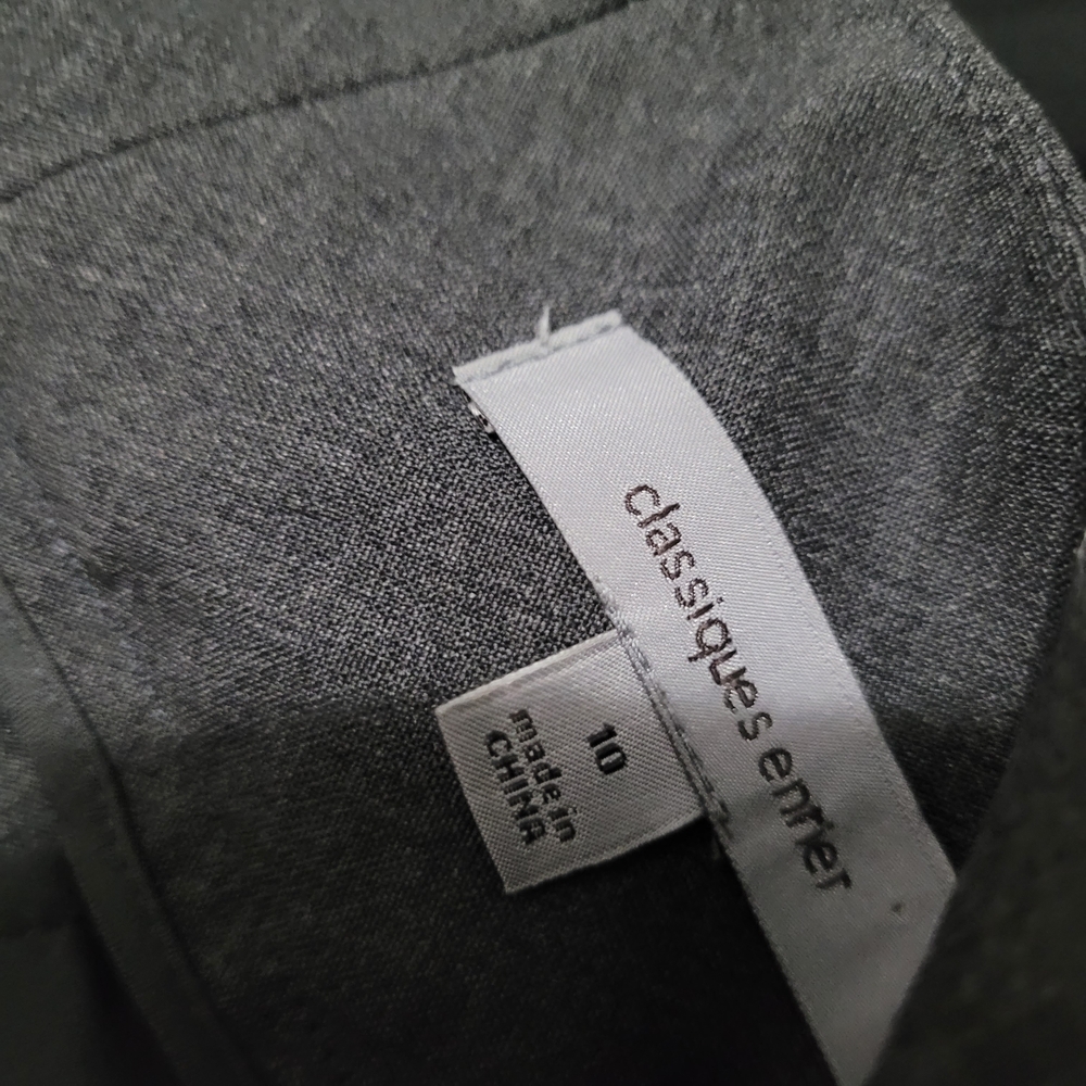 Elegant Black and Gray Women's Pants Set Classiques Entier size 10 Office Dress - Picture 3 of 6